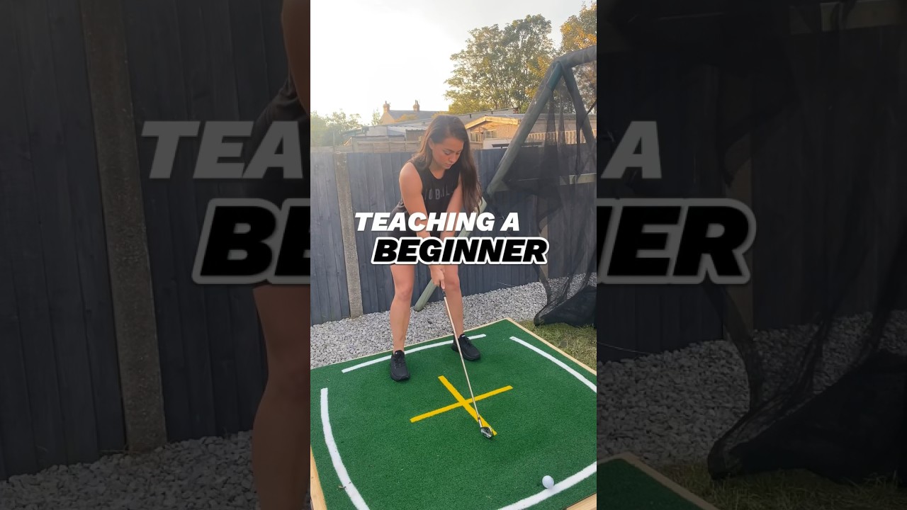 Teaching a beginner golfer ️️ #golfswing